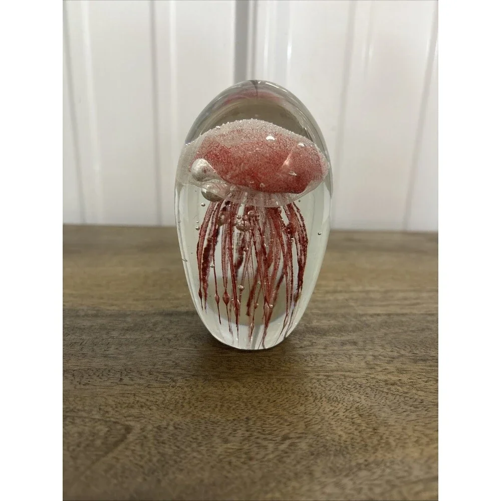 Jelly Fish Red 4 Inch Paper Weight